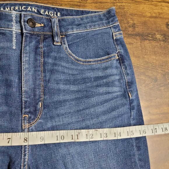 American Eagle Dream Jeans 8 XS Jegging Super Hi Rise Tummy Control Medium Wash - Picture 10 of 14